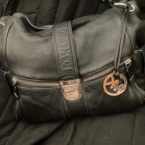 Michael Kors Black Leather Crossbody Bag